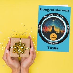 Personalised Sobriety Milestone Card