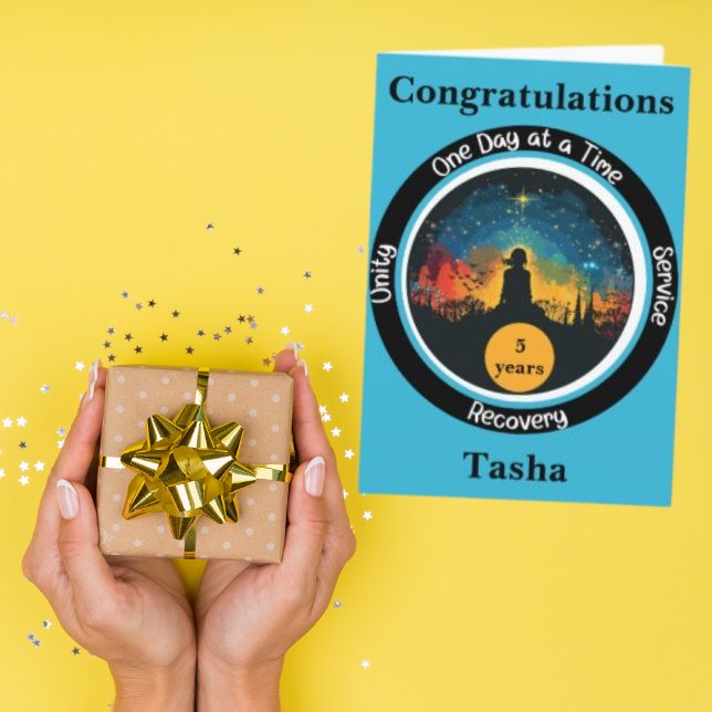 Personalised Sobriety Milestone Card (Creator Uploaded)