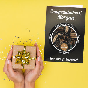 Personalised Sobriety Milestone Card - Book Lover