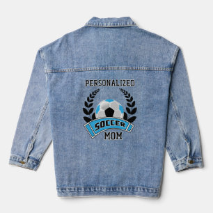 Personalised Soccer - Baby Blue Denim Jacket