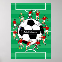 Personalised soccer ball and players