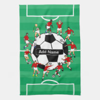 Personalised soccer ball and players