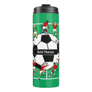 Personalised Soccer Ball and Players Thermal Tumbler