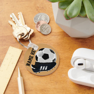Personalised Soccer Ball and shoe Gifts Key Ring