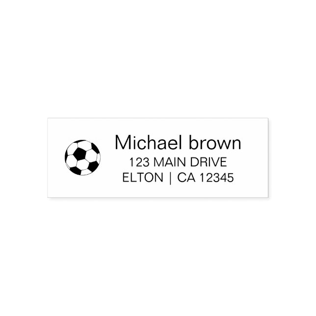 Personalised Soccer ball logo Self-inking Stamp (Design)