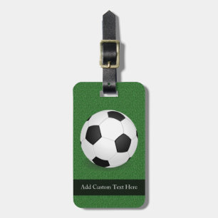 Personalised Soccer Ball Luggage Tag