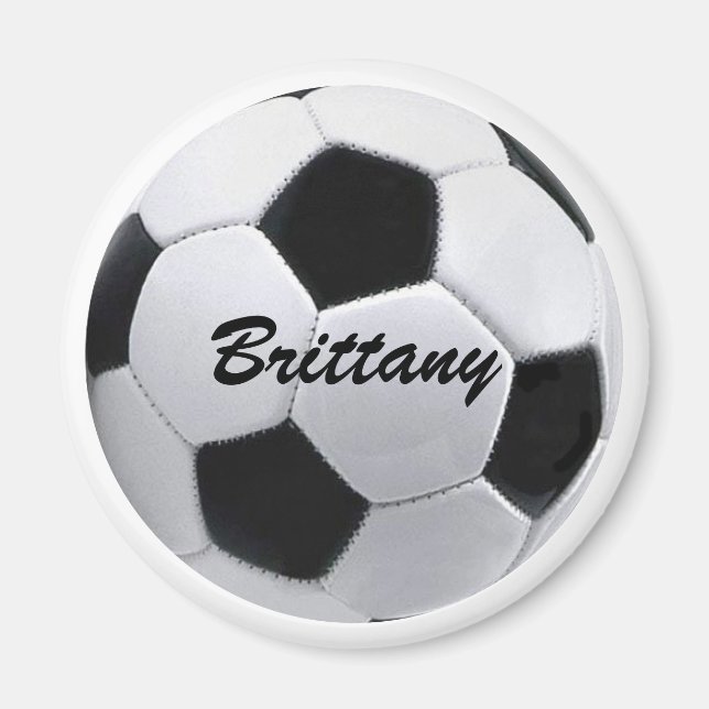 Personalised Soccer Ball Magnet (Front)