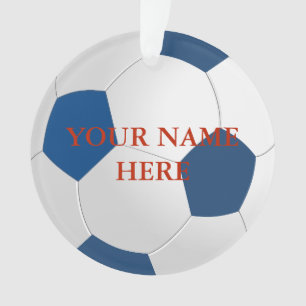 Personalised Soccer Ball Name Christmas Ornament
