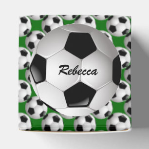 Personalised Soccer Ball on Football Pattern Favour Box