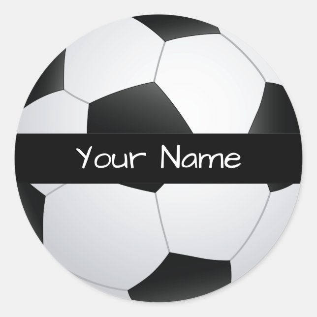 Personalised Soccer Ball Sticker (Front)