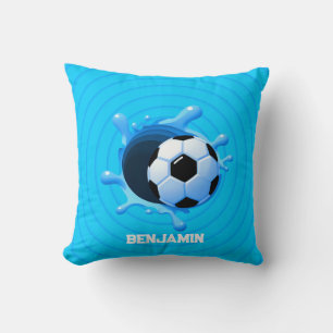 Personalised Soccer Ball Throw Pillow