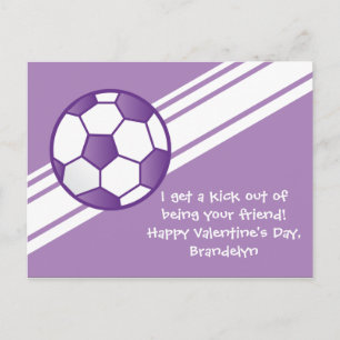 Personalised Soccer Ball Valentine's Day Cards
