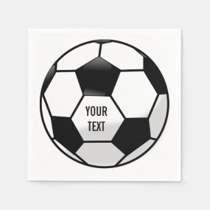 Personalised Soccer Ball with Custom Text Napkin