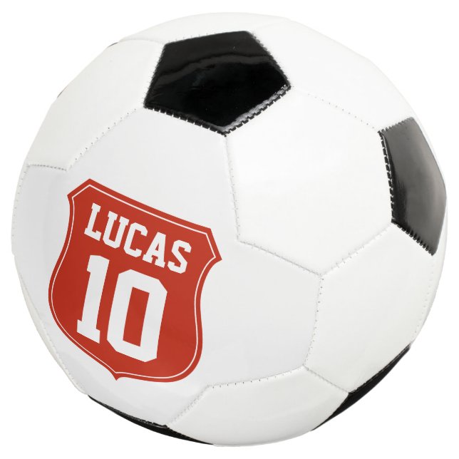 Personalised soccer ball with jersey number or age (Three Quarter)