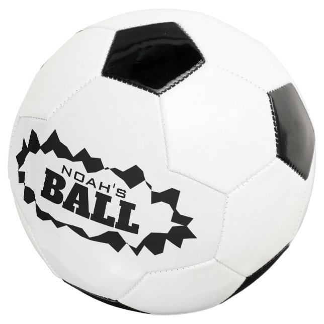 Personalised soccer ball with ripped hole design (Three Quarter)