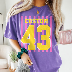 Personalised Soccer Baseball Team Name Number  T-Shirt