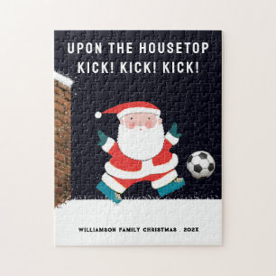 personalised soccer Christmas Jigsaw Puzzle
