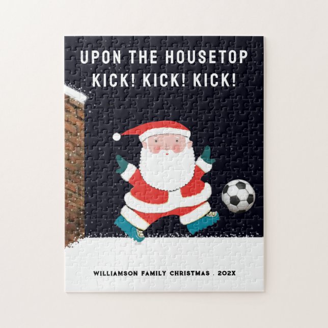personalised soccer Christmas Jigsaw Puzzle (Vertical)