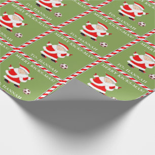 Personalised Soccer Christmas Wrapping Paper