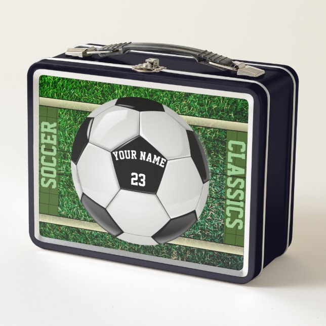 Personalised Soccer Classics Metal Lunchbox (Front)