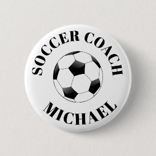 Personalised Soccer Coach Button