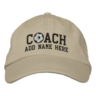 Personalised Soccer Coach Cap