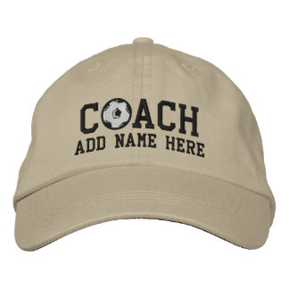 Personalised Soccer Coach Cap