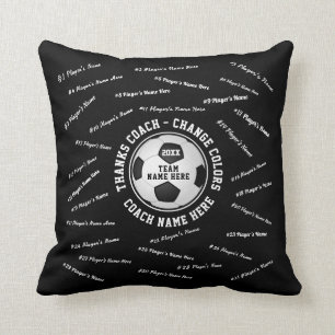 Personalised Soccer Coach Gift Ideas, 31 Player Cushion
