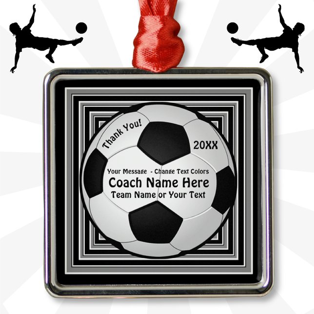 Personalised Soccer Coach Gifts, Soccer Ornaments (Soccer Ornament for Coaches. Good gifts for soccer coach. Soccer Coach Christmas Gifts. Soccer coach)