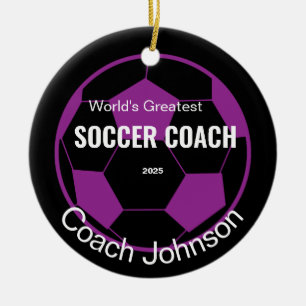 Personalised Soccer Coach Ornament