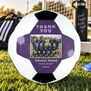 Personalised Soccer Coach Thank You Team Photo Football
