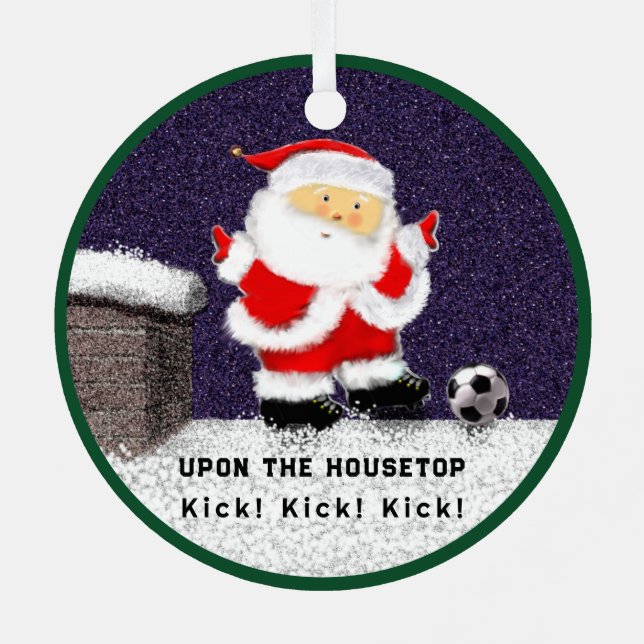 Personalised Soccer Collectable 2023 Metal Tree Decoration (Back)