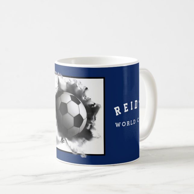 Personalised Soccer Collectable Coffee Mug (Front Right)