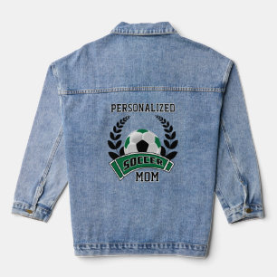 Personalised Soccer - Dark Green Denim Jacket