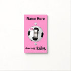 Personalised Soccer Decor for Girls, Switch Plate