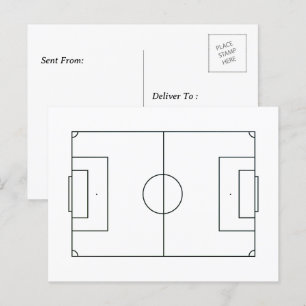 Personalised Soccer Field Postcard