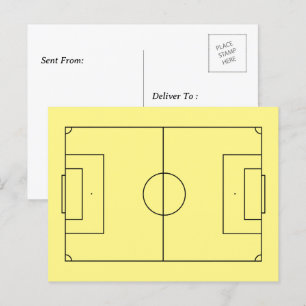 Personalised Soccer Field Postcard