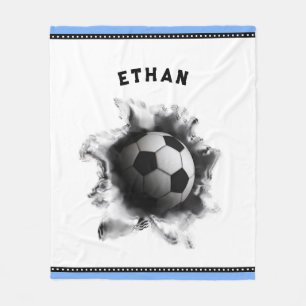 Personalised Soccer Fleece Blanket