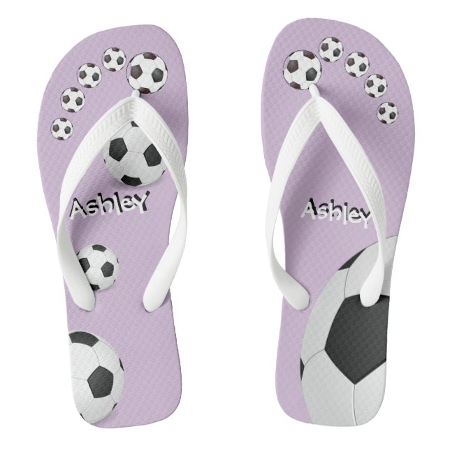 Personalised Soccer Flip Flops (Footbed)