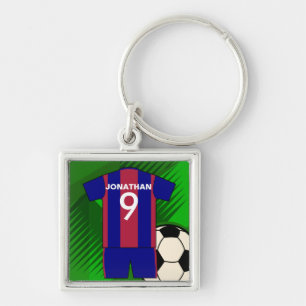 Personalised Soccer football Jersey Key Ring