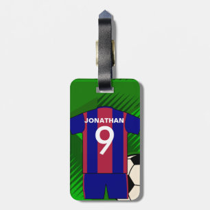 Personalised Soccer football Jersey Luggage Tag