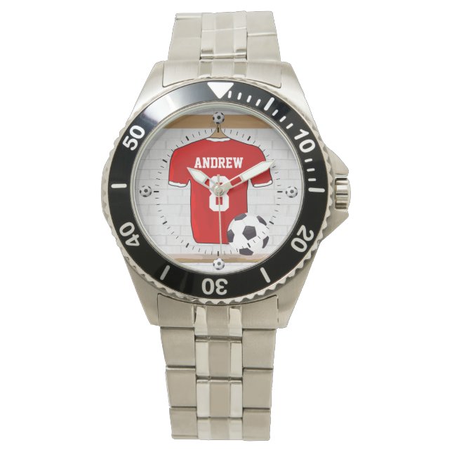 Personalised soccer football jersey watch (Front)