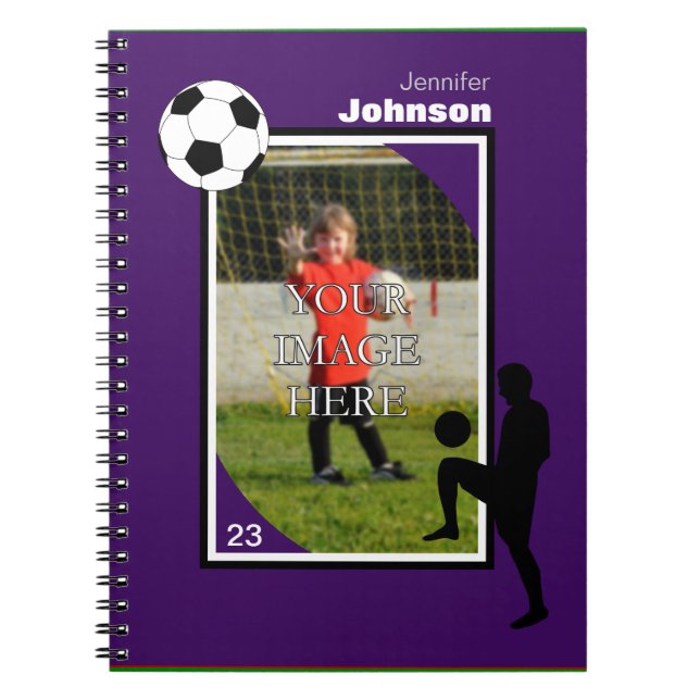 Personalised Soccer/Football Notepad Notebook (Front)