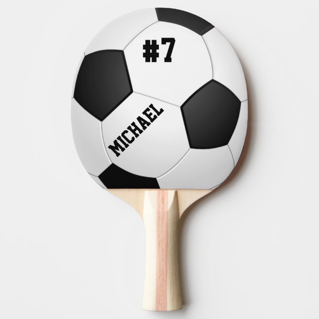 Personalised Soccer Football Ping Pong Paddle (Front)