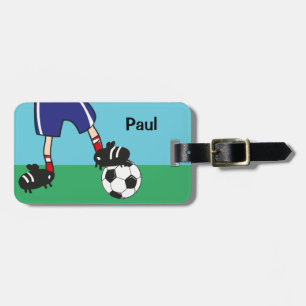 Personalised Soccer football Player Luggage Tag