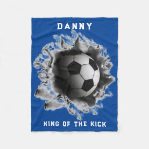 Personalised Soccer Gift Fleece Blanket