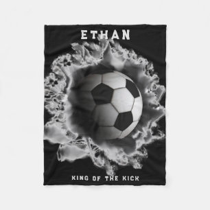Personalised Soccer Gift Fleece Blanket