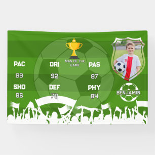 Personalised Soccer Gift For Kids, Custom Fut Card Banner