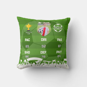 Personalised Soccer Gift For Kids, Custom Fut Card Cushion