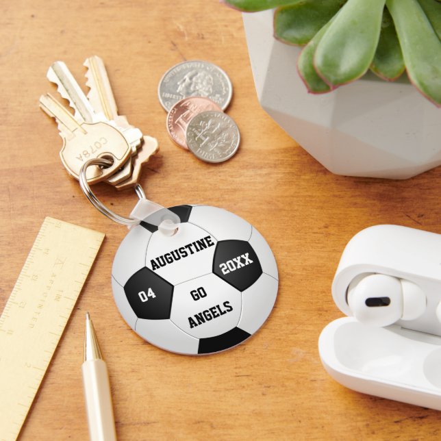 Personalised Soccer Gifts for Boys & Girls Key Ring (Desk)